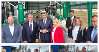 Svečanost završetka radova na magistralnom plinovodu u Zaboku, premijera Plenkovića dočekali župan Kolar i saborski zastupnik i gradonačelnik Gregurović