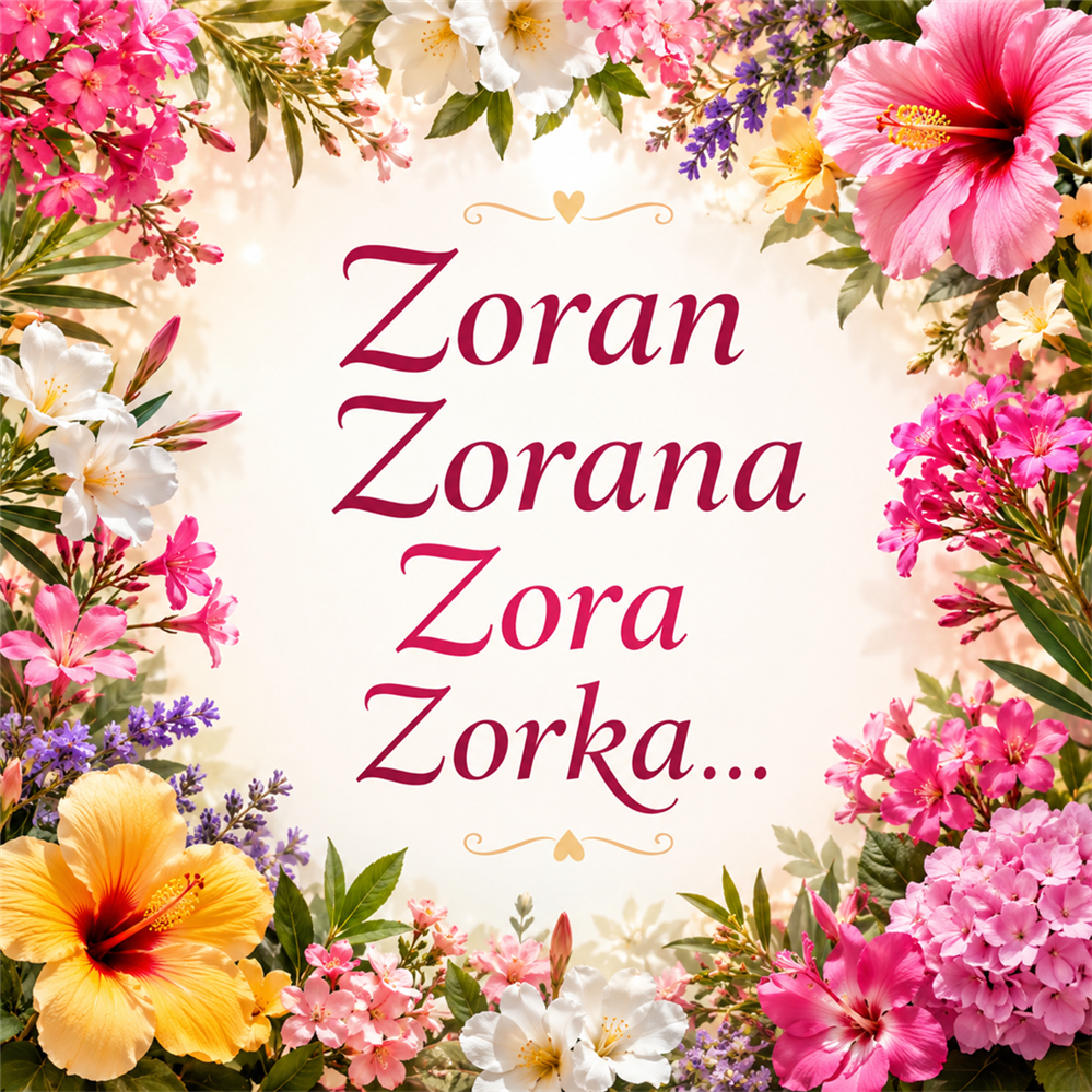 Danas imendan slave Zoran i Zorana