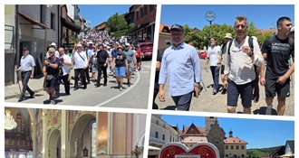Tradicionalno 337. zavjetno hodočašće Grada Varaždina Majci Božjoj Bistričkoj - brojnim hodočasnicima pridružio se i župan Stričak