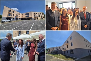 Premijer Plenković svečano otvorio Centar za starije osobe Lobor - dočekali ga načelnica Jembrih i župan Kolar
