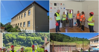 Nova škola, nova dvorana i novo igralište: Župan Kolar i načelnik Greblički obišli radove energetske obnove škole i izgradnje sportske dvorane u Dubrovačnu