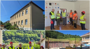 Nova škola, nova dvorana i novo igralište: Župan Kolar i načelnik Greblički obišli radove energetske obnove škole i izgradnje sportske dvorane u Dubrovačnu