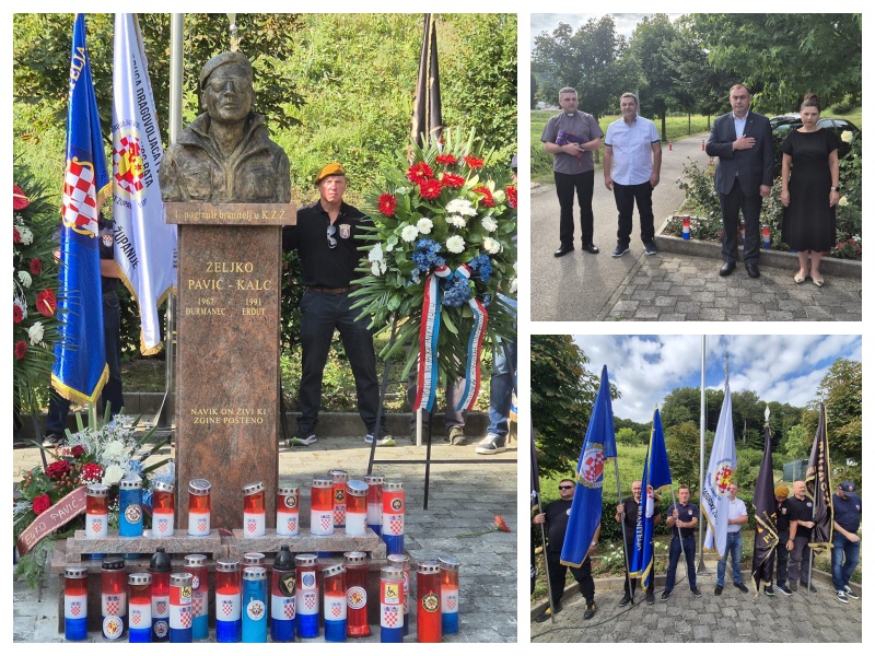 Uz riječi „Navik on živi ki zgine pošteno“ odana počast Željku Paviću-Kalcu, prvom poginulom Zagorcu u Domovinskom ratu