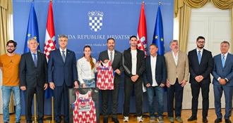 Plenković primio Saru Kolak i Marina Bloudeka nakon velikog uspjeha na Europskom prvenstvu