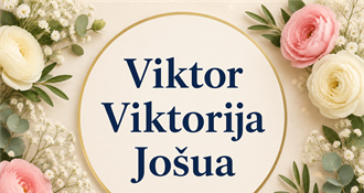 Jošua, Viktor, Viktorija - sretan imendan!