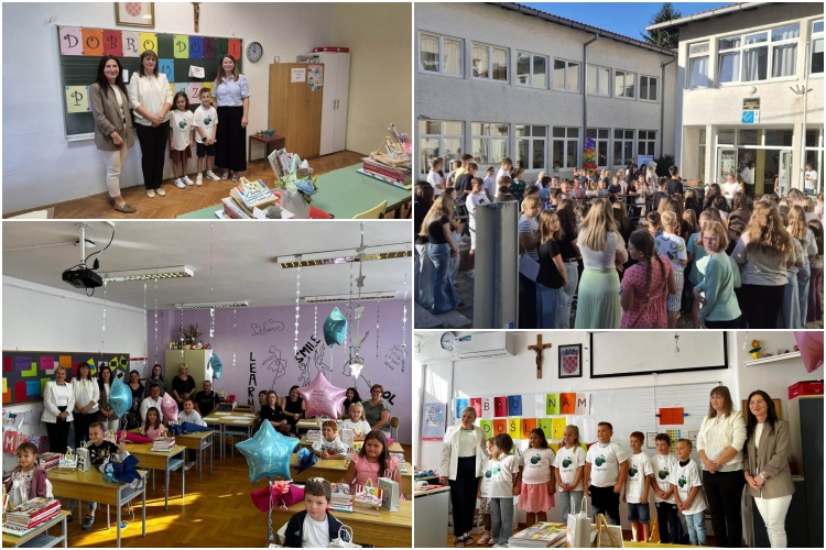 Veseli početak školske godine u Loboru: Prvašiće dočekali osmijesi, pokloni i lijepe želje
