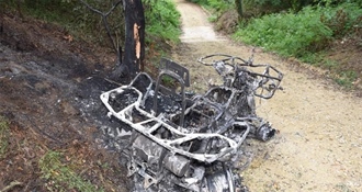 Teška nesreća u Međimurju: Quadom sletjeli na šumskom putu i teško se ozlijedili, quad u potpunosti izgorio