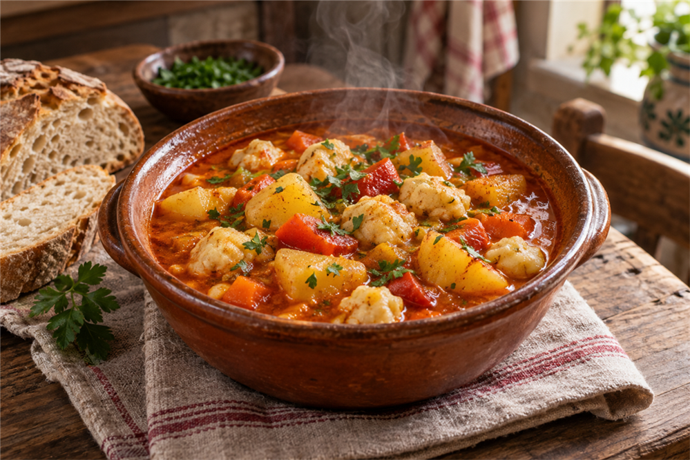 Recept naših baka i mama: Starinski krumpir-paprikaš s noklicama gotov u jednom loncu