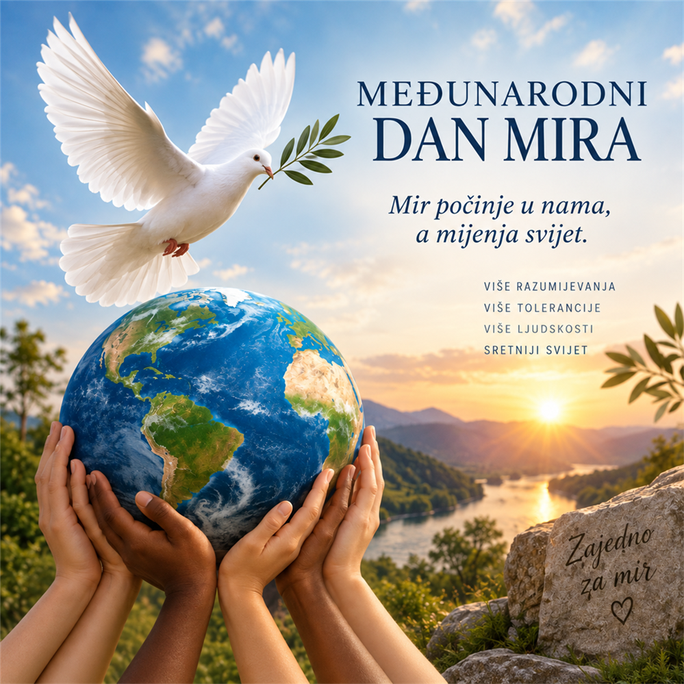 Danas je Međunarodni dan mira – prepoznajmo odgovornost i podignimo glas protiv nasilja, mržnje i diskriminacije