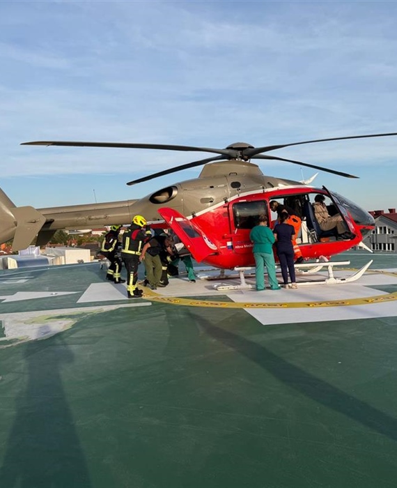 Prvo slijetanje helikoptera na krov COB-a: Iz Varaždina pacijent hitno prevezen u KB Dubrava