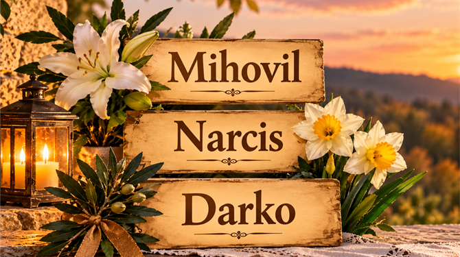 Današnji godovnjaci su osobe ovih imena – Mihovil, Narcis i Darko, želimo im sve najbolje!