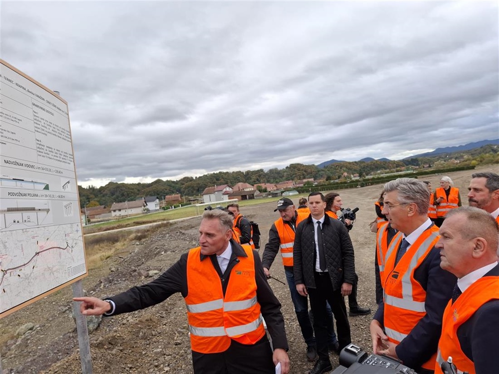 Projekt vrijedan oko 315 milijuna eura: Plenković i Stričak obišli gradilište brze ceste prema Krapini