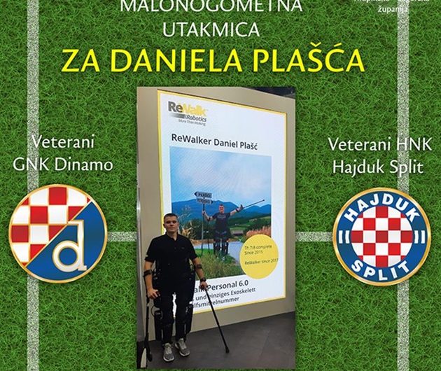 Humanitarna nogometna utakmica za Daniela Plašća