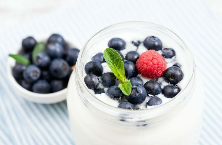 borovnice jogurt