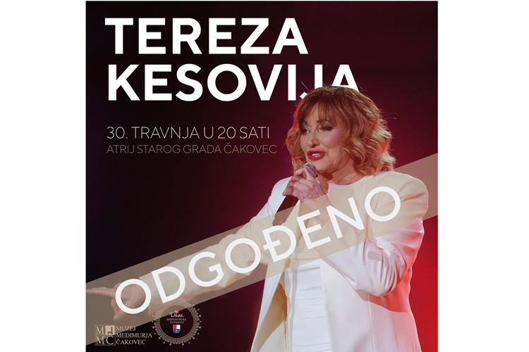 Koncert Tereze Kesovije odgođen na početak lipnja, u subotu bogat program Dana Međimurske županije
