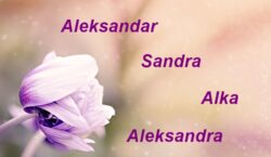 Aleksandra, Aleksandar, Sandra i Alka danas slave imendane – čestitajte im