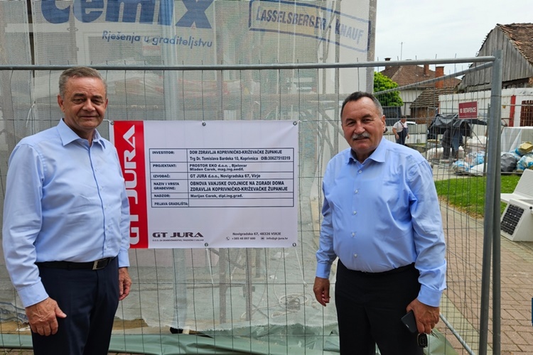 Župan Koren obišao radove na energetskoj obnovi zgrade Doma zdravlja u Virju