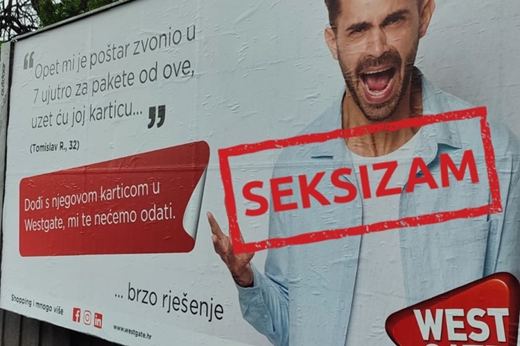 GENIJALAN POTEZ Pogledajte kako je Zagrepčanka odgovorila na seksistički plakat najvećeg shopping centra u Hrvatskoj