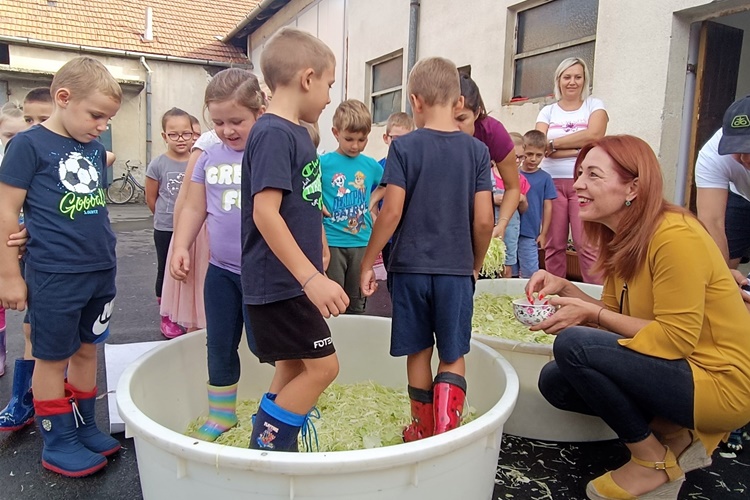 Mali Vidovčani učili gaziti zelje, pomogla im zamjenica župana Silvija Zagorec: Nema ljepšeg uvoda u Zeljarijadu