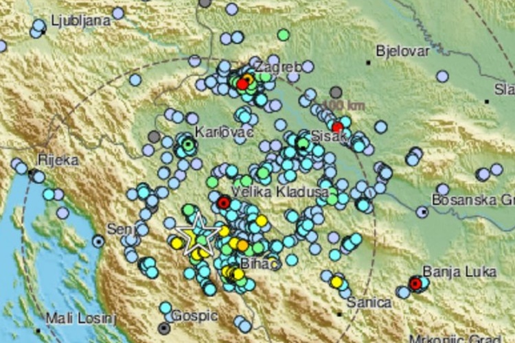 Potres od 4,7 kod Slunja; osjetio se u cijeloj Hrvatskoj
